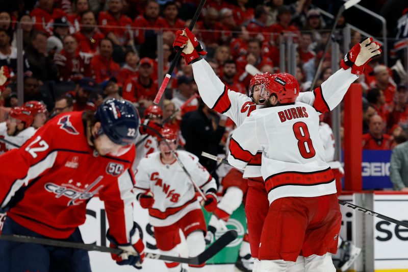 NHL playoffs: Hurricanes take down top-seeded Capitals in Game 1 in OT