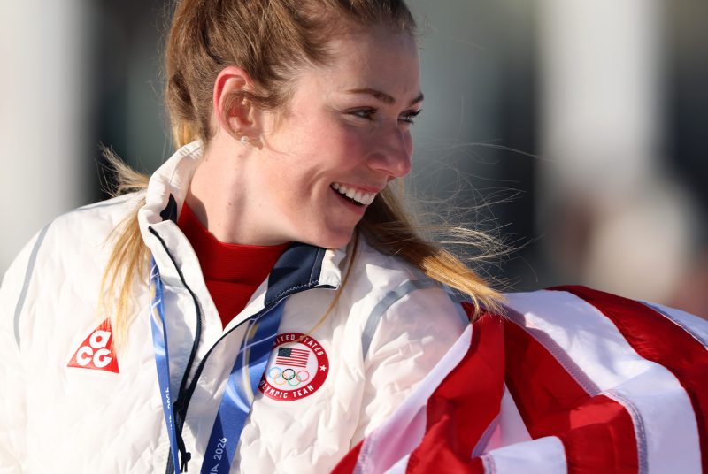 Mikaela Shiffrin’s third gold draws historic praise from Taylor Swift